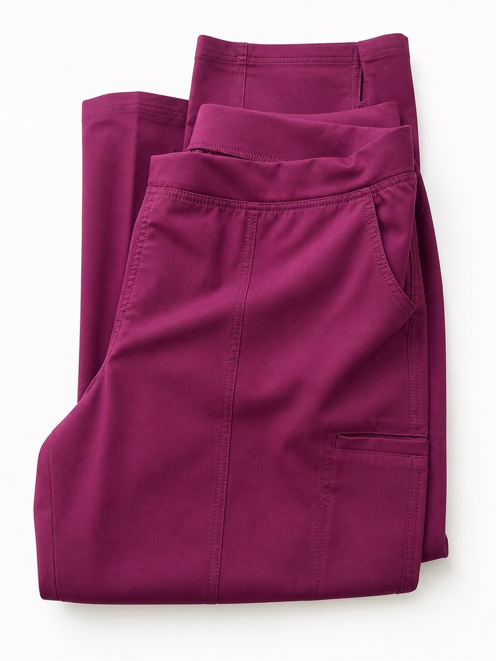 Med Couture Plum Scrub Pants with Drawstring